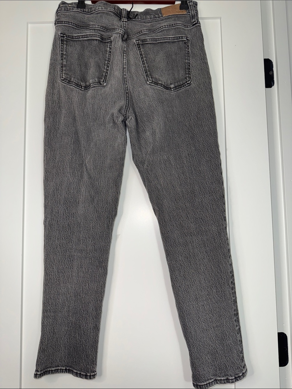 Madewell High-Rise Gray Textured Vintage Denim Jeans Sz 29x26.5 100% cotton - Picture 3 of 6